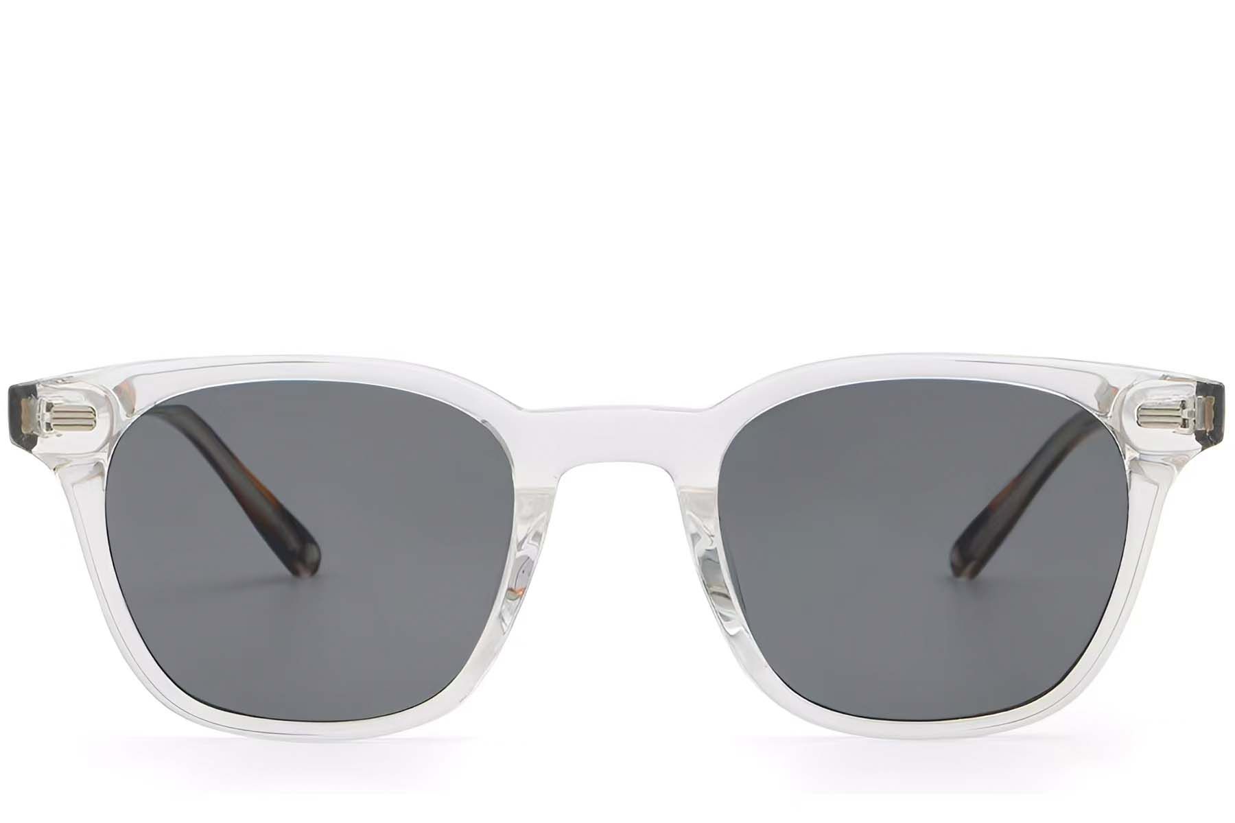 Rectangular Transparent Plastic Sunglasses #BS2503-0249