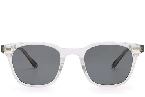 Lunettes de soleil rectangulaires en plastique transparent #BS2503-0249