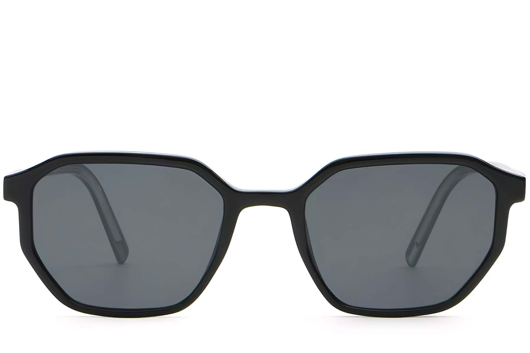 Geometric Black Plastic Sunglasses #BS2503-0250