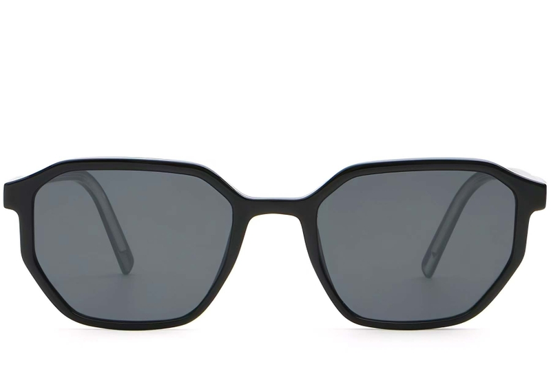 Gafas de sol geométricas de plástico negro # BS2503-0250