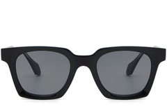 Rectangular Black Plastic Sunglasses #BS2503-0255
