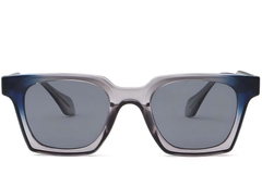 Rectangular Grey Plastic Sunglasses #BS2503-0256