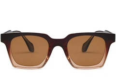Rectangular Brown Plastic Sunglasses #BS2503-0257