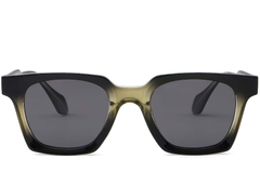 Rectangular Green Plastic Sunglasses #BS2503-0258