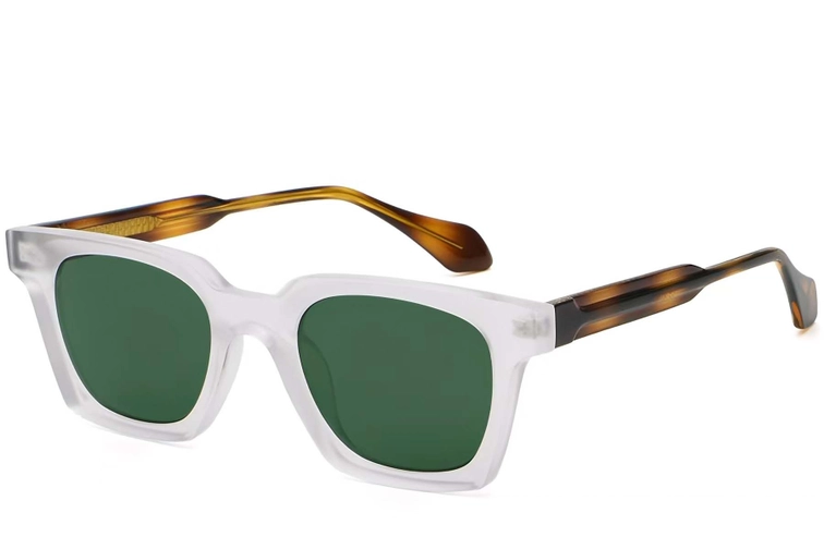 Rectangular Transparent Plastic Sunglasses #BS2503-0259