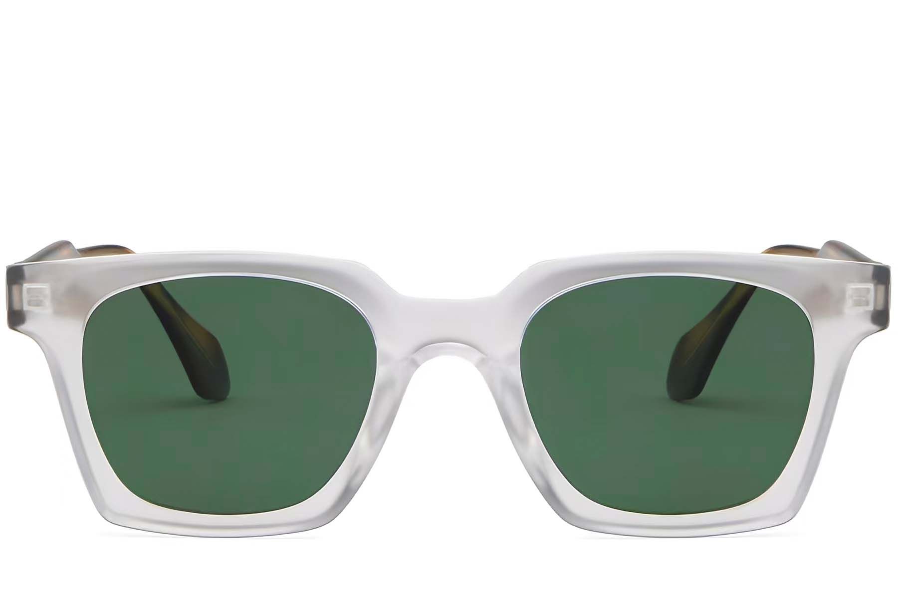 Rectangular Transparent Plastic Sunglasses #BS2503-0259