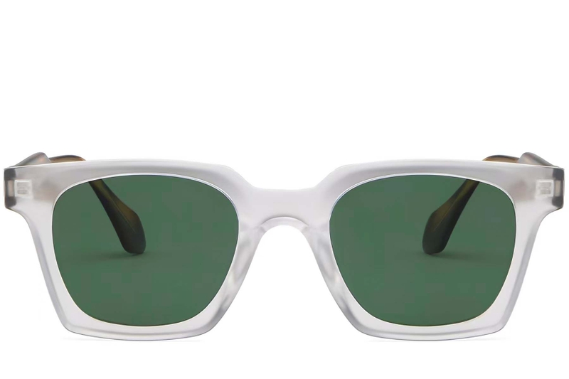 Rectangular Transparent Plastic Sunglasses #BS2503-0259