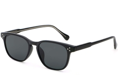 Rectangular Black Plastic Sunglasses #BS2503-0260