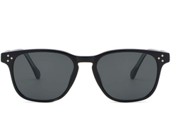 Rectangular Black Plastic Sunglasses #BS2503-0260