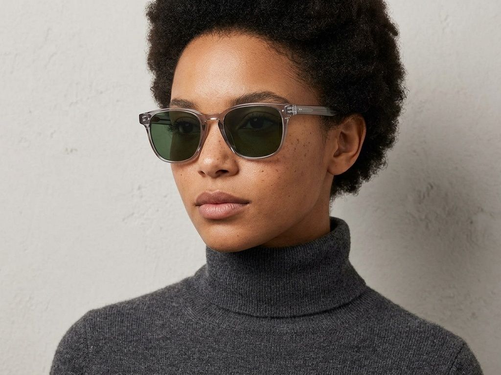 Rectangular Grey Plastic Sunglasses #BS2503-0261