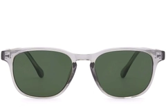 Rectangular Grey Plastic Sunglasses #BS2503-0261