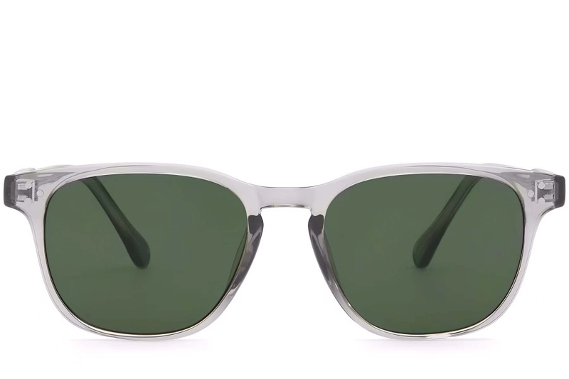 Rectangular Grey Plastic Sunglasses #BS2503-0261