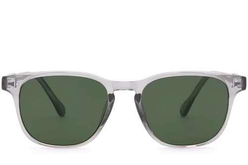 Rectangular Grey Plastic Sunglasses #BS2503-0261