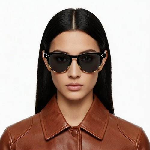 Rectangular Tortoiseshell Plastic Sunglasses #BS2503-0263