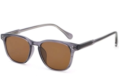 Rectangular Purple Plastic Sunglasses #BS2503-0264