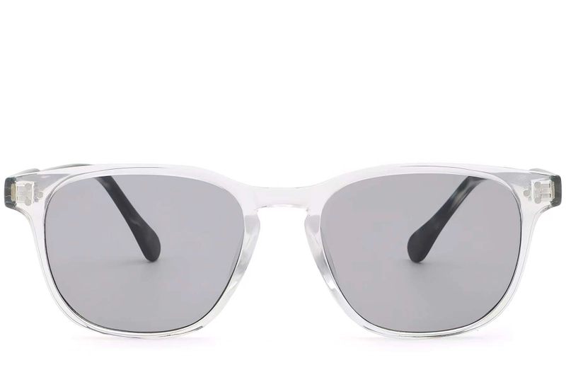 Rectangular Transparent Plastic Sunglasses #BS2503-0265
