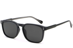Rechteckige schwarze Kunststoff-Sonnenbrille #BS2503-0266