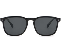 Rechteckige schwarze Kunststoff-Sonnenbrille #BS2503-0266