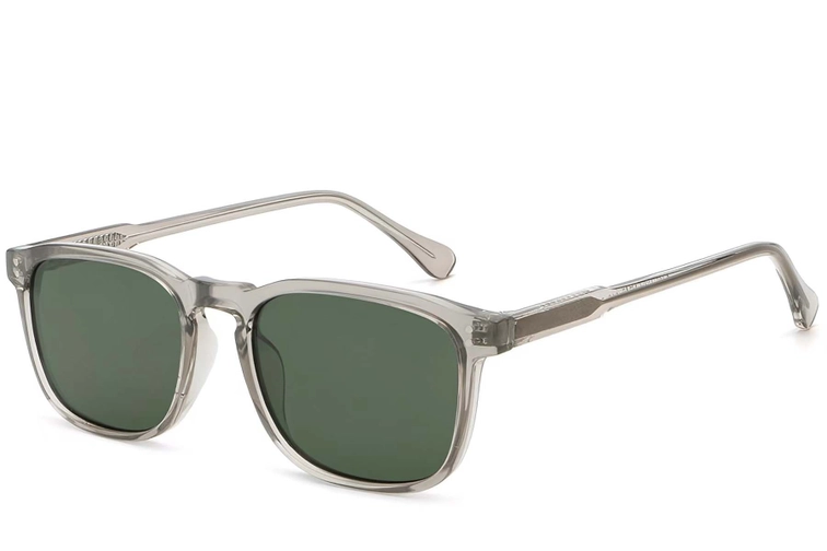 Rectangular Grey Plastic Sunglasses #BS2503-0267