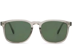 Rechteckige Sonnenbrille aus grauem Kunststoff #BS2503-0267