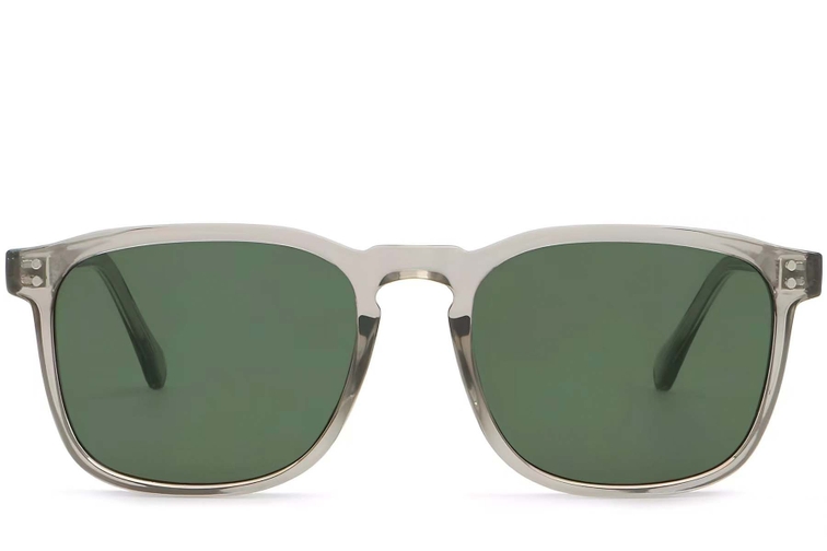 Rectangular Grey Plastic Sunglasses #BS2503-0267