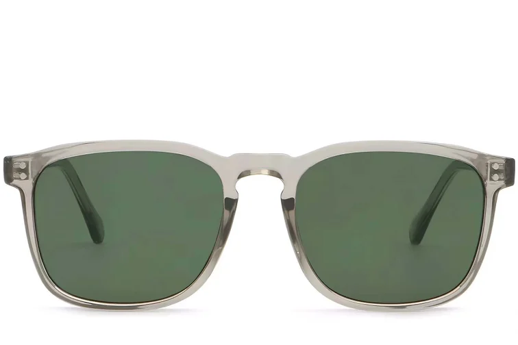 Rectangular Grey Plastic Sunglasses #BS2503-0267