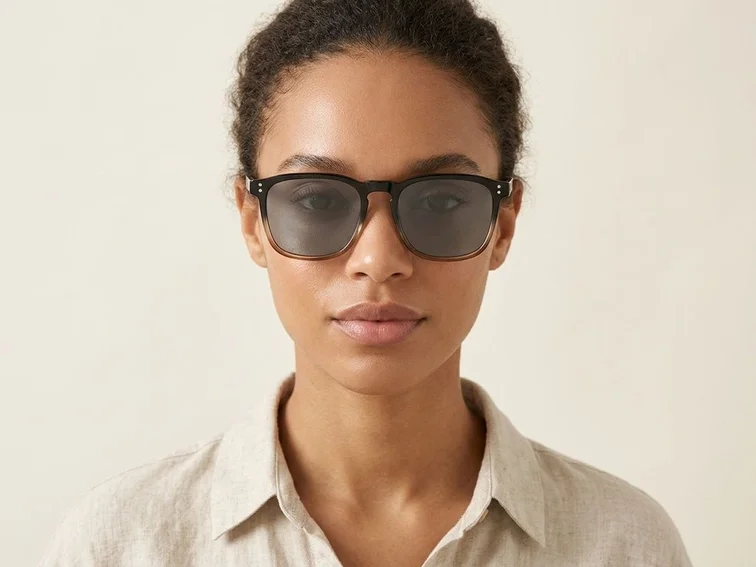 Rectangular Tortoiseshell Plastic Sunglasses #BS2503-0269