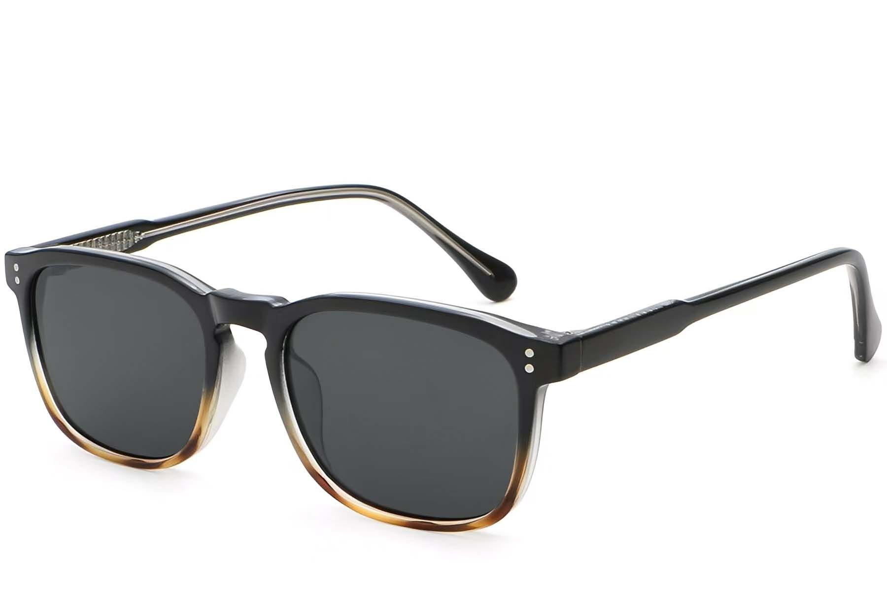 Rectangular Tortoiseshell Plastic Sunglasses #BS2503-0269