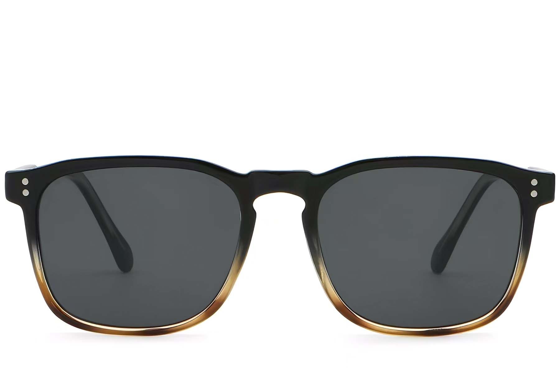 Rectangular Tortoiseshell Plastic Sunglasses #BS2503-0269