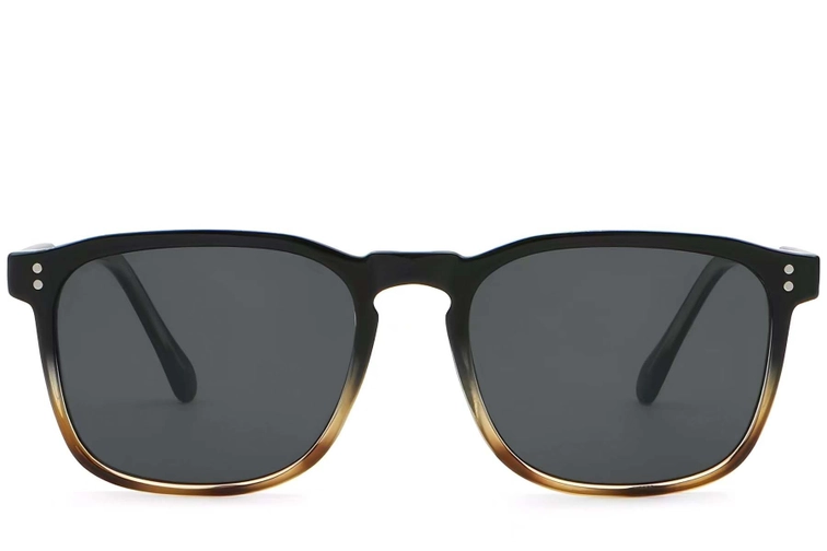 Rectangular Tortoiseshell Plastic Sunglasses #BS2503-0269