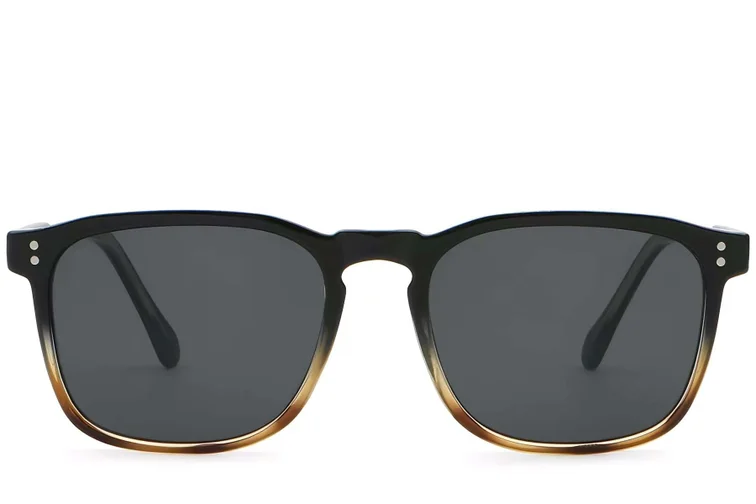 Rectangular Tortoiseshell Plastic Sunglasses #BS2503-0269