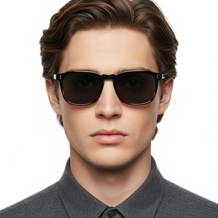 Rectangular Tortoiseshell Plastic Sunglasses #BS2503-0269