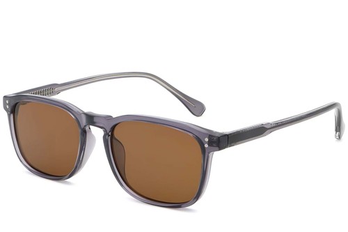 Lunettes de soleil rectangulaires en plastique violet #BS2503-0270