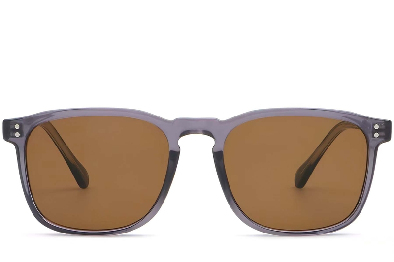 Rechteckige lila Kunststoff-Sonnenbrille #BS2503-0270
