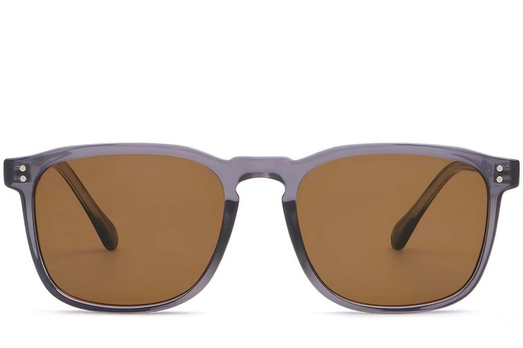 Gafas de sol rectangulares de plástico morado #BS2503-0270