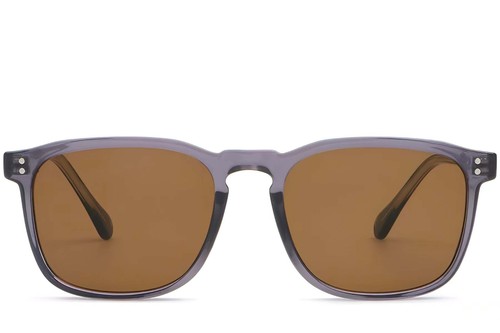 Lunettes de soleil rectangulaires en plastique violet #BS2503-0270