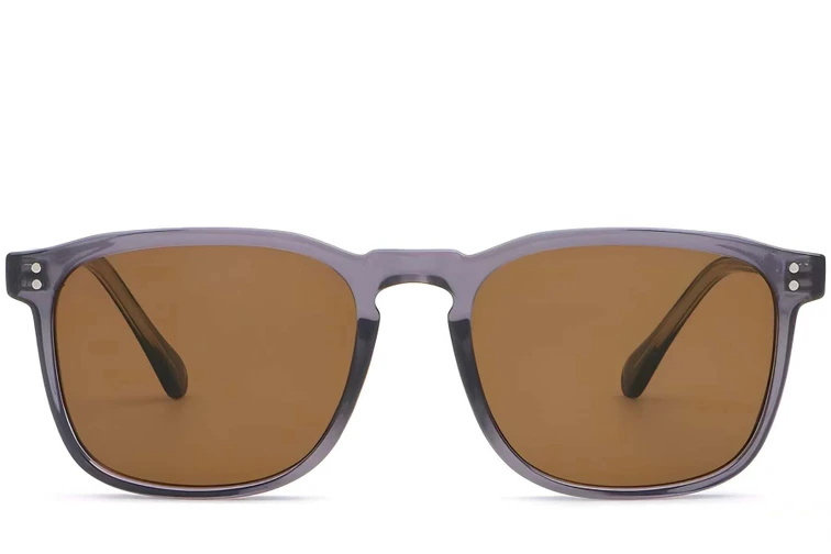 Rectangular Purple Plastic Sunglasses #BS2503-0270