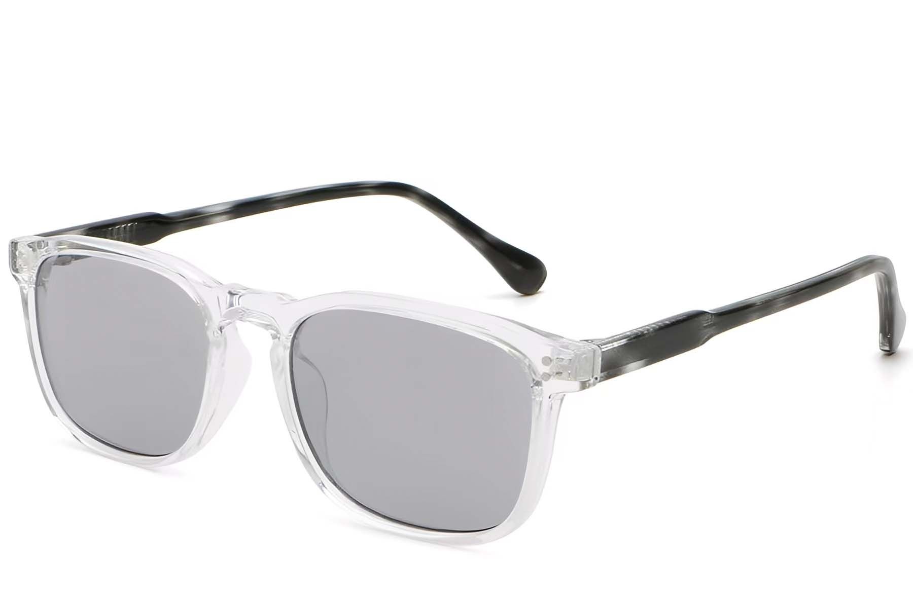 Rectangular Transparent Plastic Sunglasses #BS2503-0271
