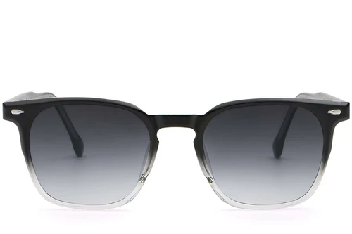 Rectangular Black Plastic Sunglasses #BS2503-0273
