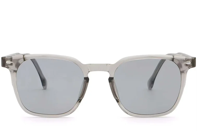 Rectangular Grey Plastic Sunglasses #BS2503-0274