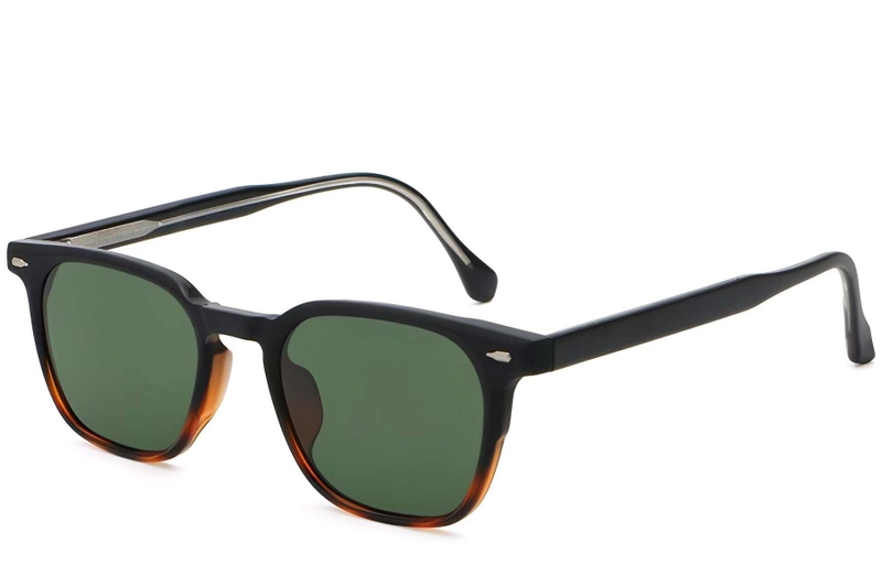 Gafas de sol rectangulares de plástico carey # BS2503-0276