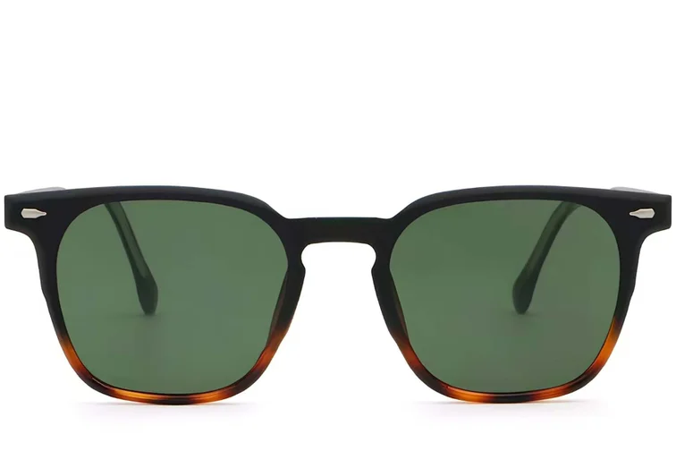 Rectangular Tortoiseshell Plastic Sunglasses #BS2503-0276