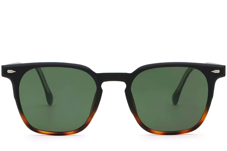 Gafas de sol rectangulares de plástico carey # BS2503-0276