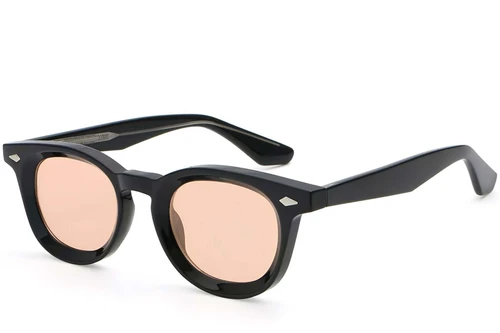 Ovale schwarze Kunststoff-Sonnenbrille #BS2503-0278