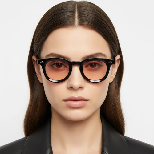 Oval Black Plastic Sunglasses #BS2503-0278