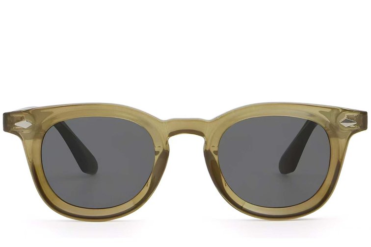 Lunettes de soleil ovales en plastique vert #BS2503-0280