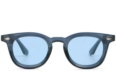Oval Blue Plastic Sunglasses #BS2503-0281
