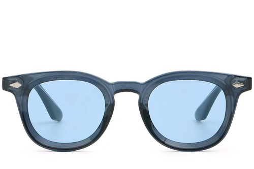 Oval Blue Plastic Sunglasses #BS2503-0281