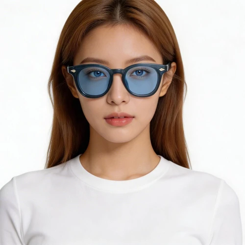Oval Blue Plastic Sunglasses #BS2503-0281
