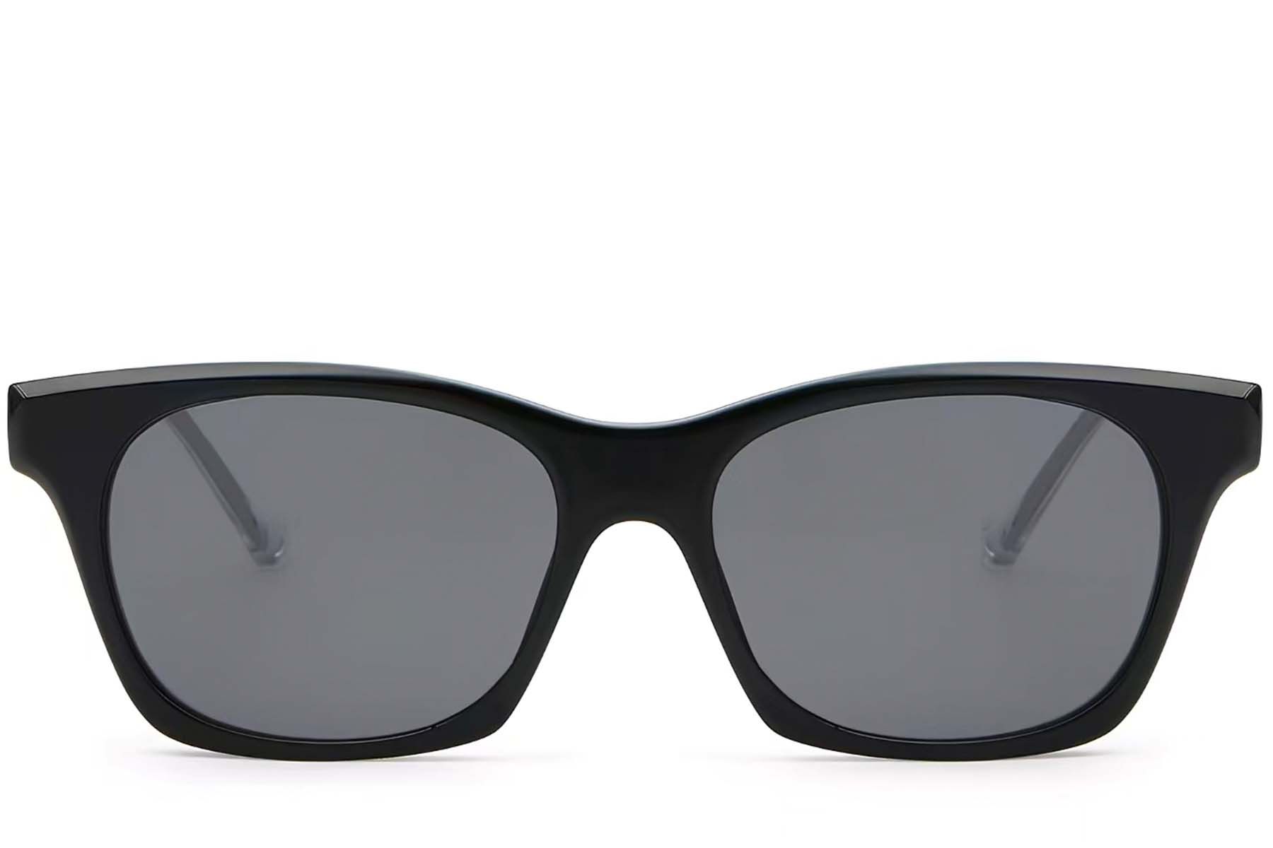 Rectangular Black Plastic Sunglasses #BS2503-0282
